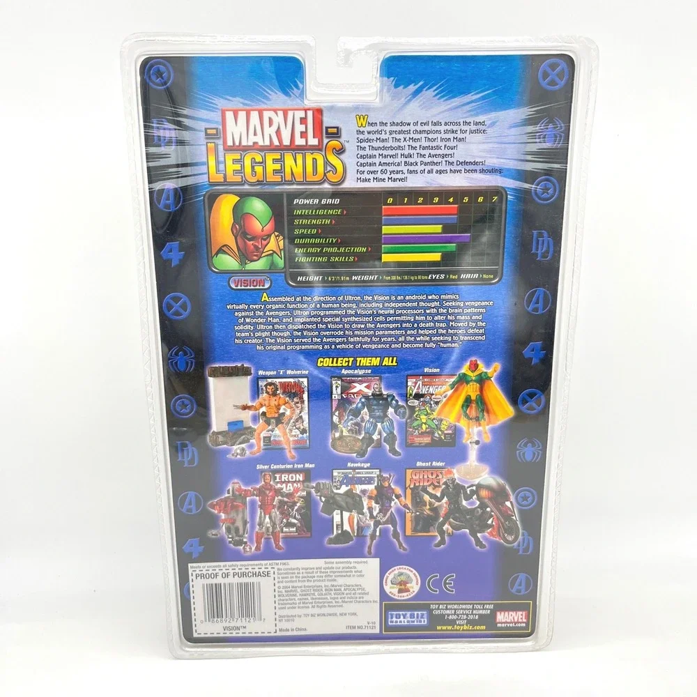 Marvel Legends Series VII Vision Action Figure Toy Biz Avengers Comic Book New